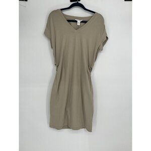 Athleta Effortless Tee Dress Tan Women's Size Large in New With Tags Condition